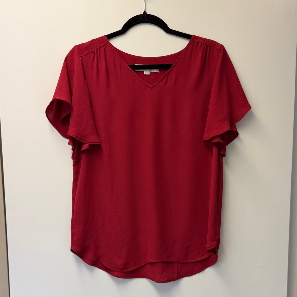 LOFT Vibrant Red Blouse